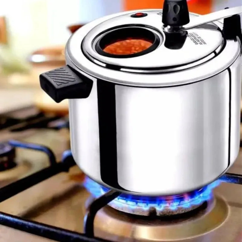 Panela de Pressão Polida Com Visor De Vidro 4,5L